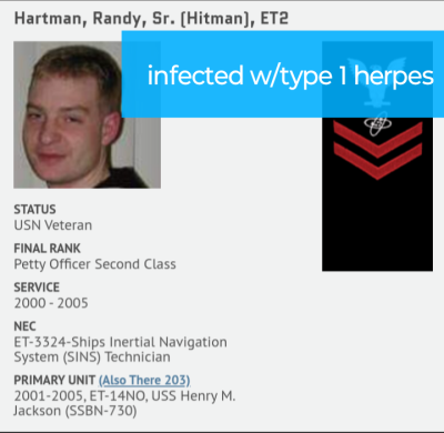 randy allen hartman infected with herpes type 1